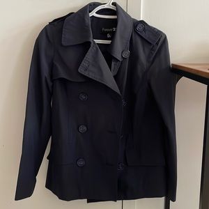 Navy blue pea coat